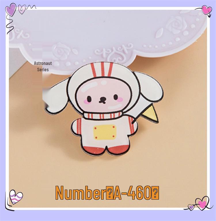 Korean Cute Cartoon Astronaut Acrylic Pin Badge