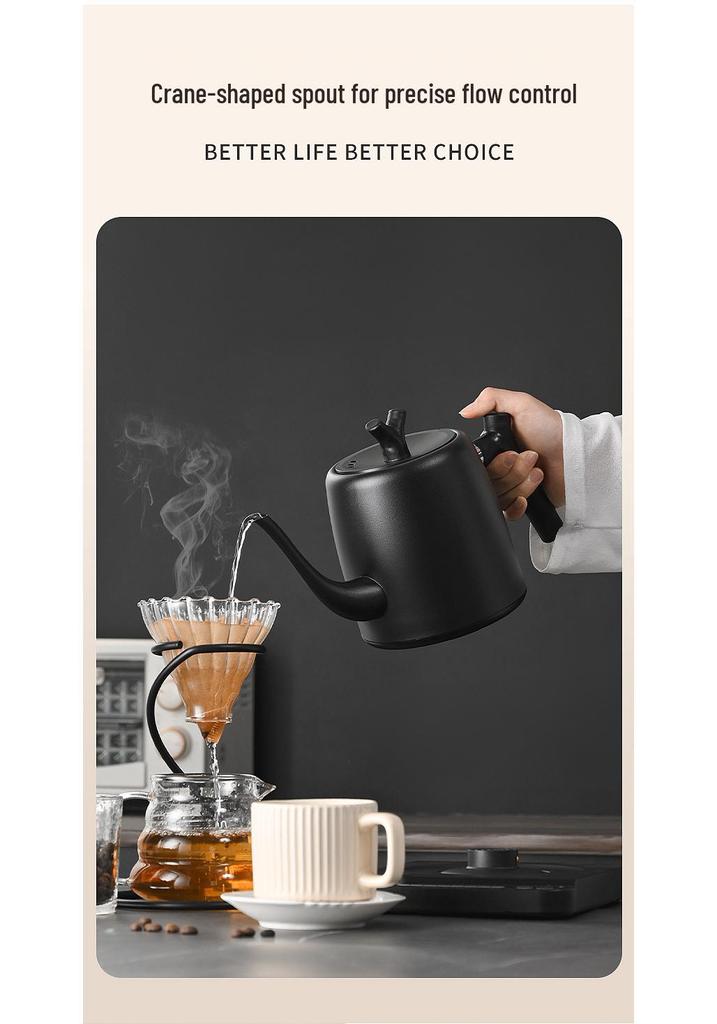 Electric Gooseneck Temperature-Controlled Pour-Over Coffee Kettle