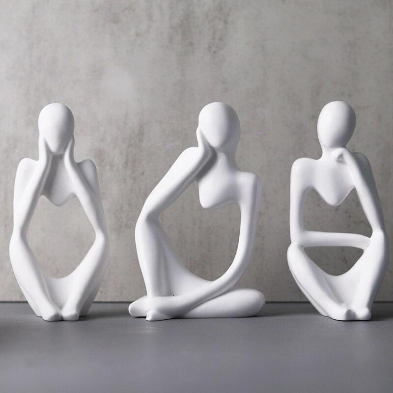 Nordische Kunst abstrakte Denker Statue Silikonform moderne Harz handgefertigte Form