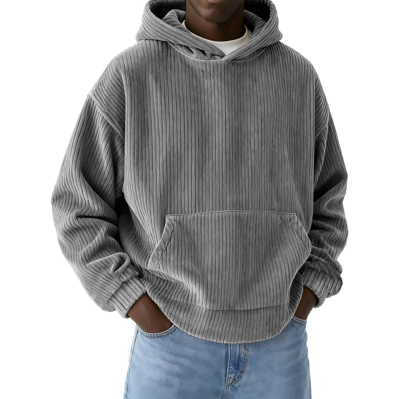 

Мужская Повседневная Спортивная Свободная Толстовка с Капюшоном и Вышивкой XXL