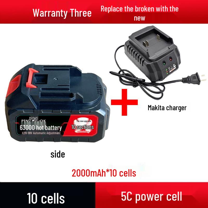 21V Lithium Battery Electric Wrench & Chainsaw Tool, Makita Style, Durable Large Capacity