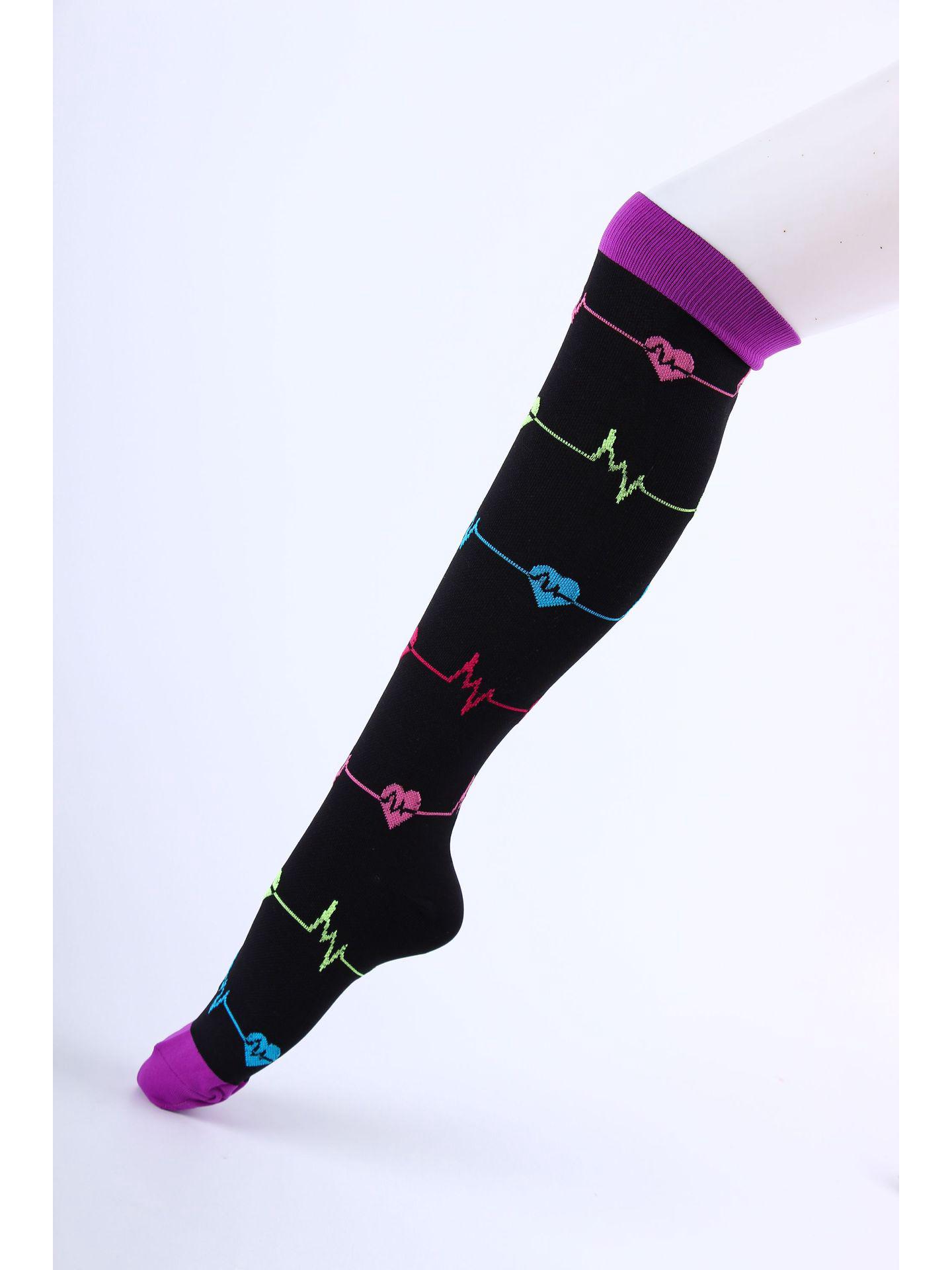 

Компрессионные носки для бега - Длинные, эластичные, жаккардовый дизайн Small/Medium