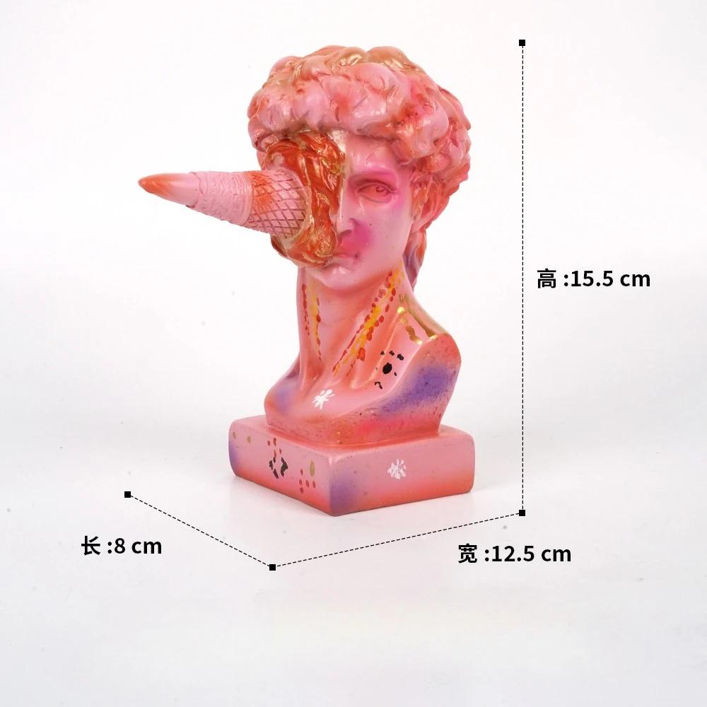 Graffiti David Statue Art with Urban Street Style Resin Sculpture for Modern Home Office Decor Artistic Gift Idea