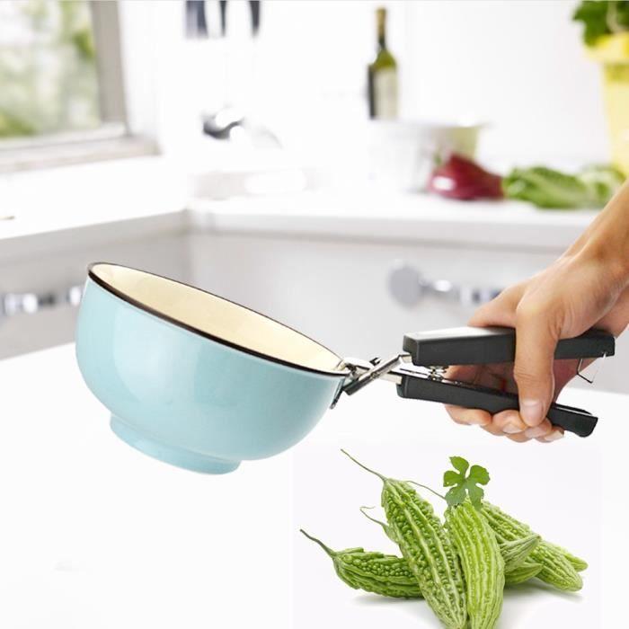 Pince à nourriture Pince à bol Pince de cuisine, pince à pince Retriever Pince pour soulever des plats chauds Assiette de