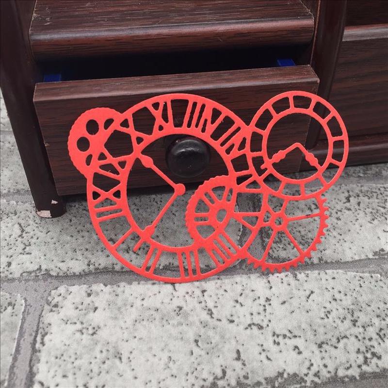 1pc Clock Metal Cutting Dies for Scrapbooking Stencils DIY Album Paper Cards Decoration