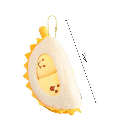 Durian Plush Toy Detachable Fruit Doll Soft Durian Pillow Cute Peeling Plush Doll Realistic
