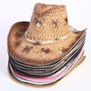 Popular European and American Classic Hollow Western Cowboy Hat Men's and Women's Fashion Vacation Breathable Sunshade Straw Hat