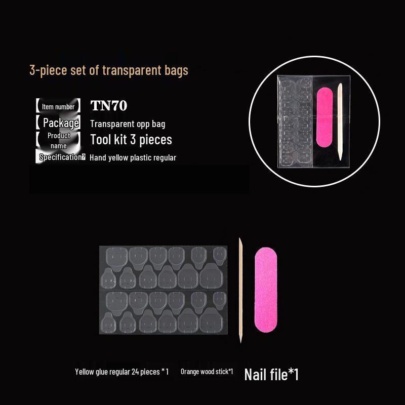 Wearable Nail Toolkit: Jelly Glue Solid Gel & Disposable Manicure Tools.