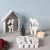 Reusable Countdown Molds Set Flexible Silicone Christmas Double Elk Mold for Epoxy Resin Festival Home Decoration
