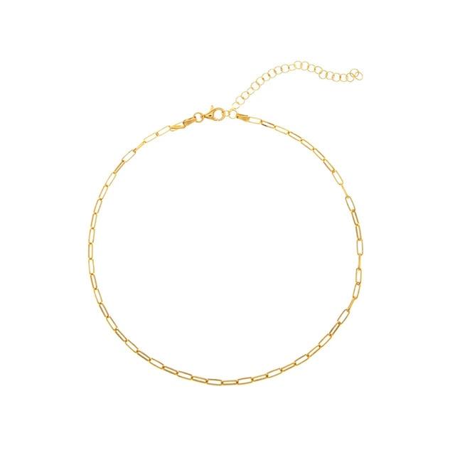 Tone Choker Pendant Necklace Female Clavicle Chain For Women Flat Snake Necklaces Jewelry CollaresTrendy Necklaces