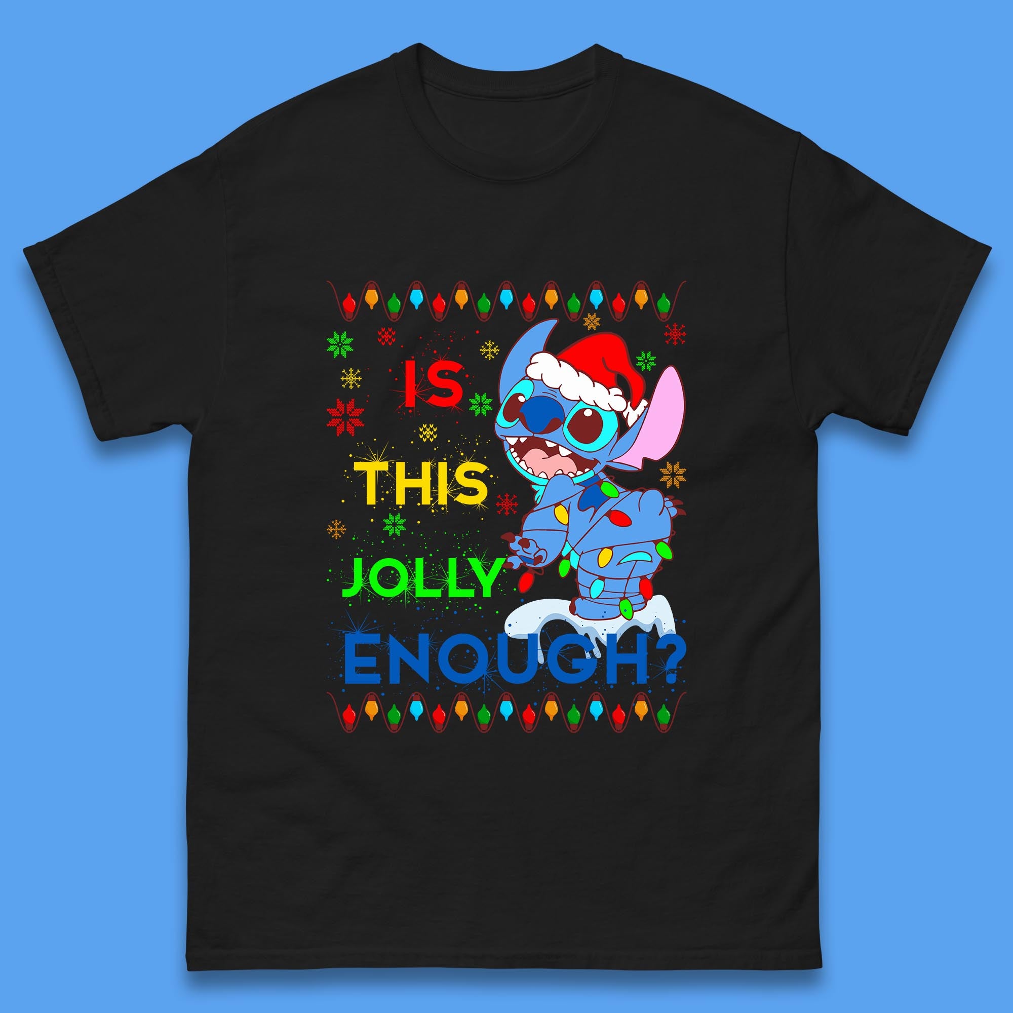 Christmas Stitch Mens T Shirt Womens Tops Tees Christmas Stitch Is This Jolly Enough Top 4XL