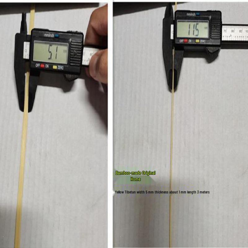 Yellow Skin Polished Bamboo Strips: Handmade Weaving Material for Crafts, Model Kites, and Decorations.