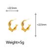 Luxurious Geometric C-Shaped Twisted Thread Earrings for Women