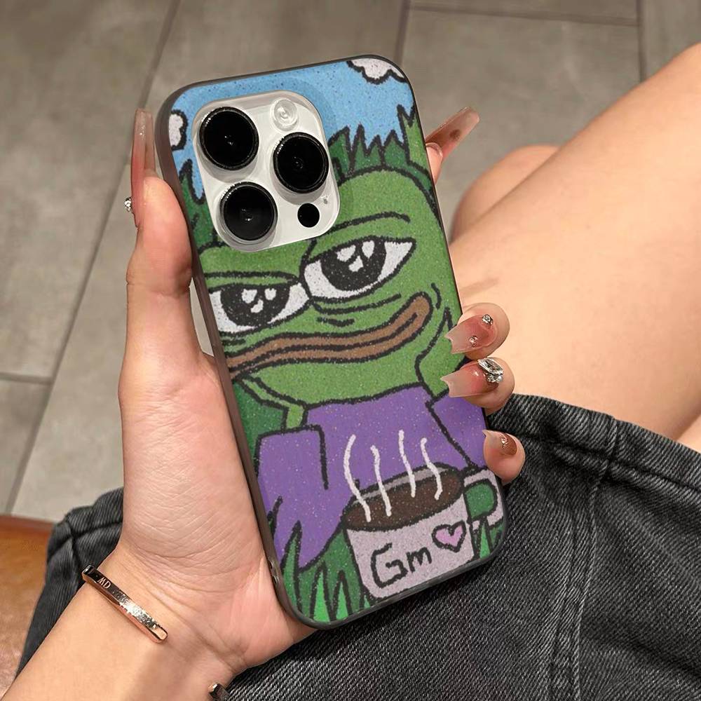 Internet Meme Sad Pepe The Frog Phone Case For IPhone 17 16 15 14 Plus 11 12 13 Pro Max Shockproof Protection Soft Back Cover