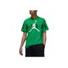 Jordan Amerikaans Retro Merk Logo Print Ronde Hals Pullover Sport T-shirt met Korte Mouwen Heren Tops Groen DV1446-310