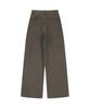 ORDINARY HOLIDAY Tuck Wide Pants [Brown]