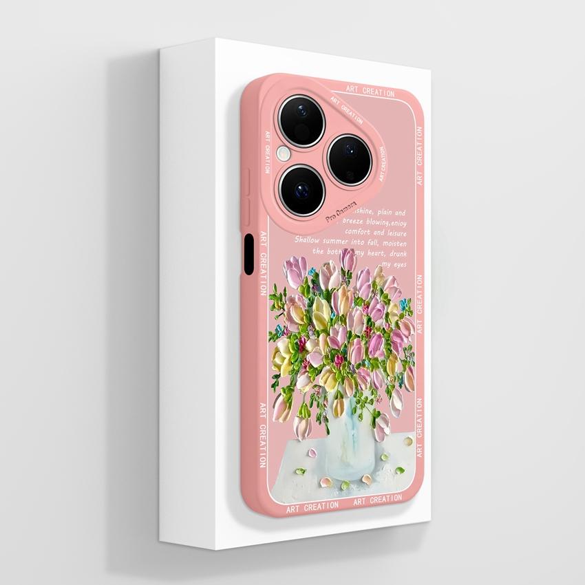 For Huawei Pura 80 Pro Honor X7d X9d X20 V40 Phone Cases Beautiful Village Patterns Lens Protection Liquid Silicone Shockproof Shell For Huawei Casing