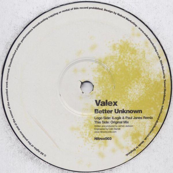 

12-дюймовая пластинка VALEX - Better Unknown NITROX003 Nitrox Records 2005 Великобритания Дэнс и Электроника Б/У