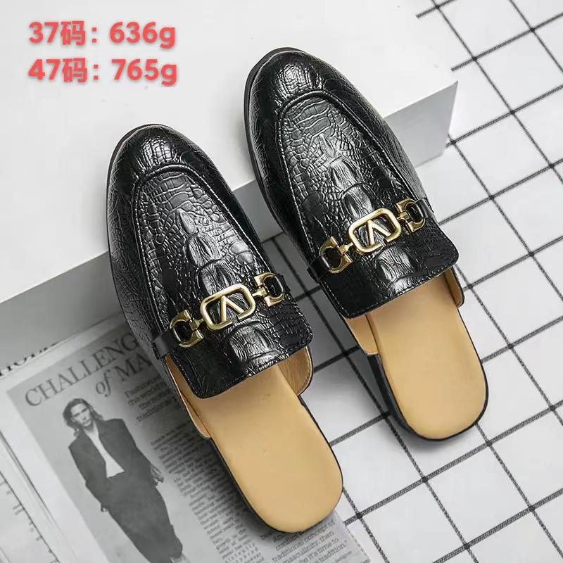 Small Leather Shoes Men's Korean Version Trendy Versatile Casual One-pedal Lazy Loafer Shoes Pointed Hair Stylist Nightclub British Style