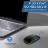 Wireless Rechargeable Mouse With LED Backlight  Bluetooth Gaming Mouse Suitable For MAC/Laptop/PC/Windows