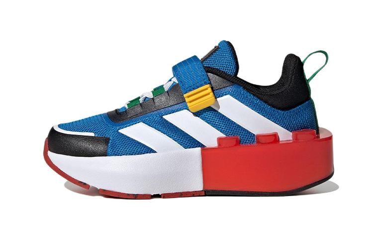adidas Tech Runner  LEGO X  EL Little Kid  White Shock Blue  HP5879 38.5