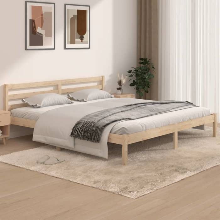 VidaXL Bed Frames Slat Frames Double Bed Slat Base On Legs Adult Bed Bedroom Furniture 180x200 Cm 810445
