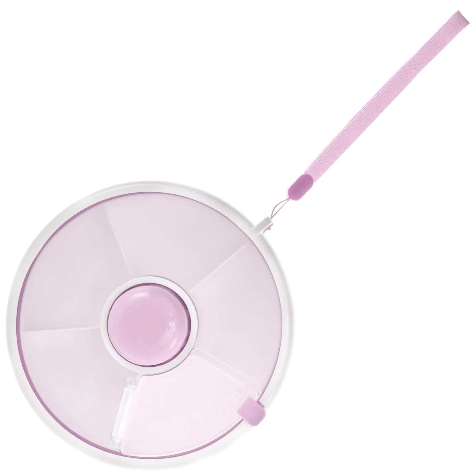 

Портативные детские контейнеры для закусок 5-секционный вращающийся на 360° поднос для закусок из АБС-пластика для закусок, конфет, орехов, пикника, коробки для хранения 5 фиолетовый