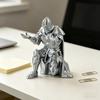 Medieval Knight Pen Holder Kneeling Knight In Armor Pencil Holder Desktop Decoration Fun Pen Holder Gift for Students Office Workers