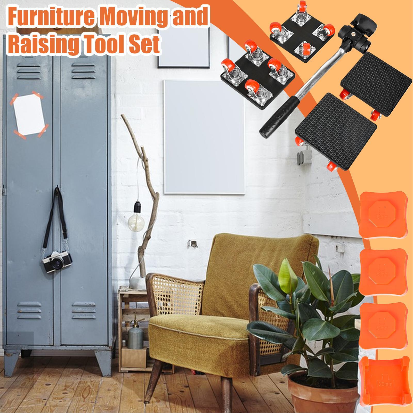 Moving Wheels For Heavy Furniture Heavy Duty 360 Degree Rotating Furniture Mover Hand Trucks For Bed Kitchen Desk Shop Bedroom CN