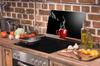 Glass stovetop protector 70x52 Coffee