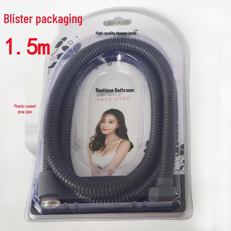 Explosionsgeschützter Duschschlauch und Duschkopf aus Edelstahl - Galvanisch beschichtet, Verdickt & Verschlüsselt, Erhältlich in Längen von 1,5 m, 2 m und 3 m