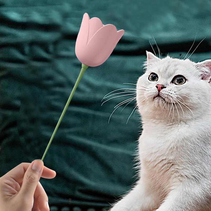 Electric Cat Toy Flower Exercise Kitten Toy Automatic Electric Rotating Flower Cat Teaser For Indoor Cat And Puppy Exercise