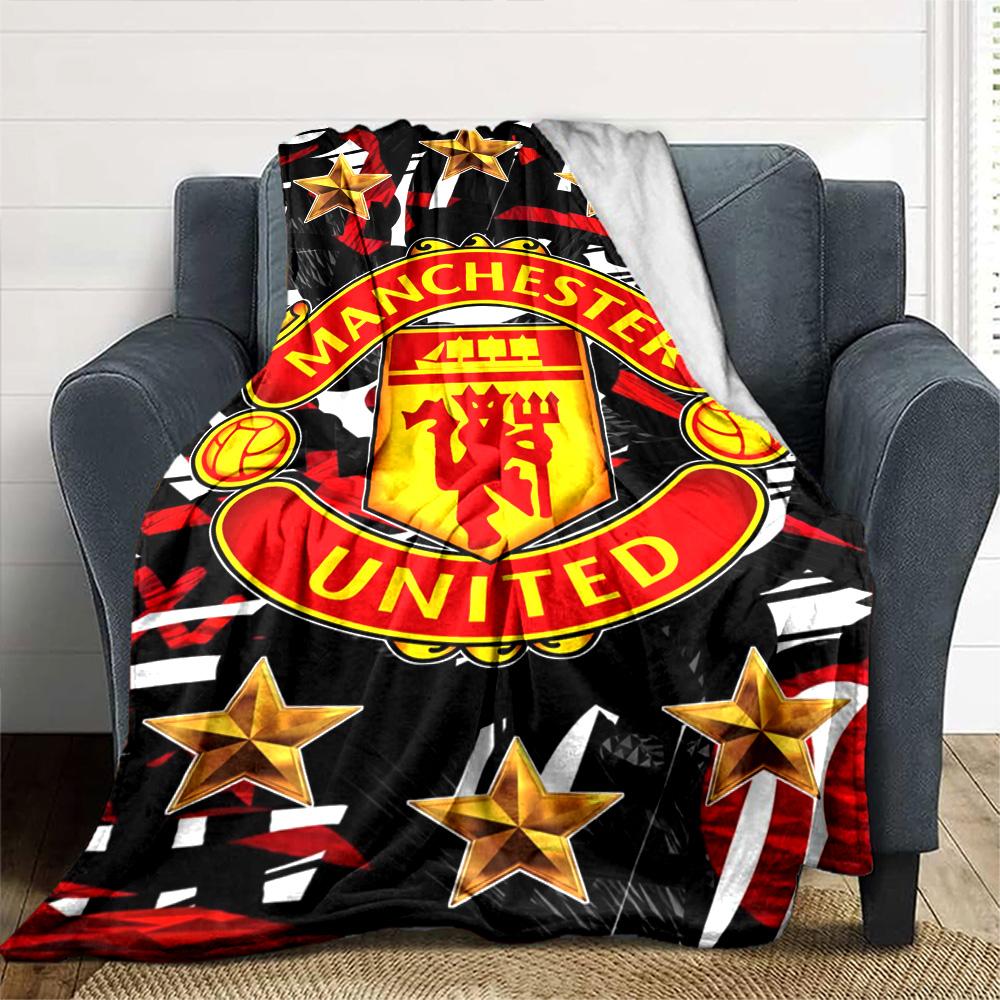 Manchester Blanket Soft Cozy Great for Couch Picnics Sofa Four Seasons Multipurpose Digital Print Best Holiday Gift for Friends Family