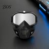 Metal Fabrication Eye Protection Full Face Goggle Mask, Detachable Cycling Goggles Mask with Anti-Fog HD Lens Protective Eyewear Lens, Large