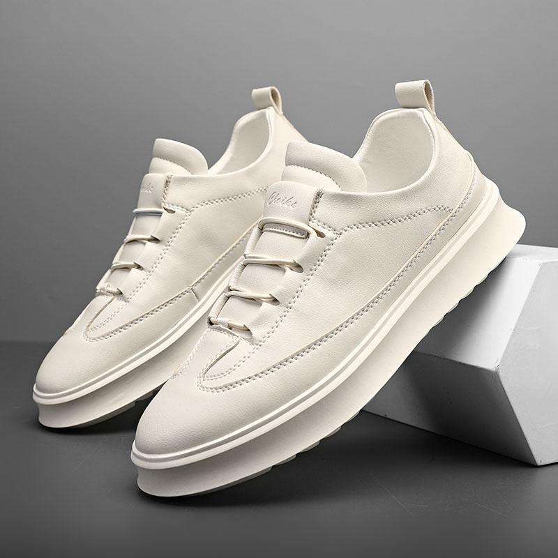 Fashion New Arrival Men's Thick Sole Sneakers Fashion Casual Fiber Leather Skateboard Footwear Versatile Male Tenis Masculino Trainers