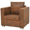 2 Piece Sofa Set Artificial Suede
