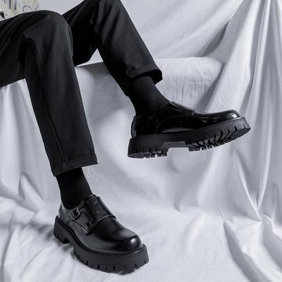 Extragroße Slipper, Trendige Ein-Pedal-Plateauschuhe für Herren 45 Britischer Stil Lässige Lederschuhe 2138-R