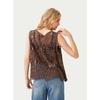 DIMANAF 2026 New T-Shirt Knitting Lace Vest Women Buttons O-Neck Hollow Summer Style Basic Tops Tees Loose Clothing