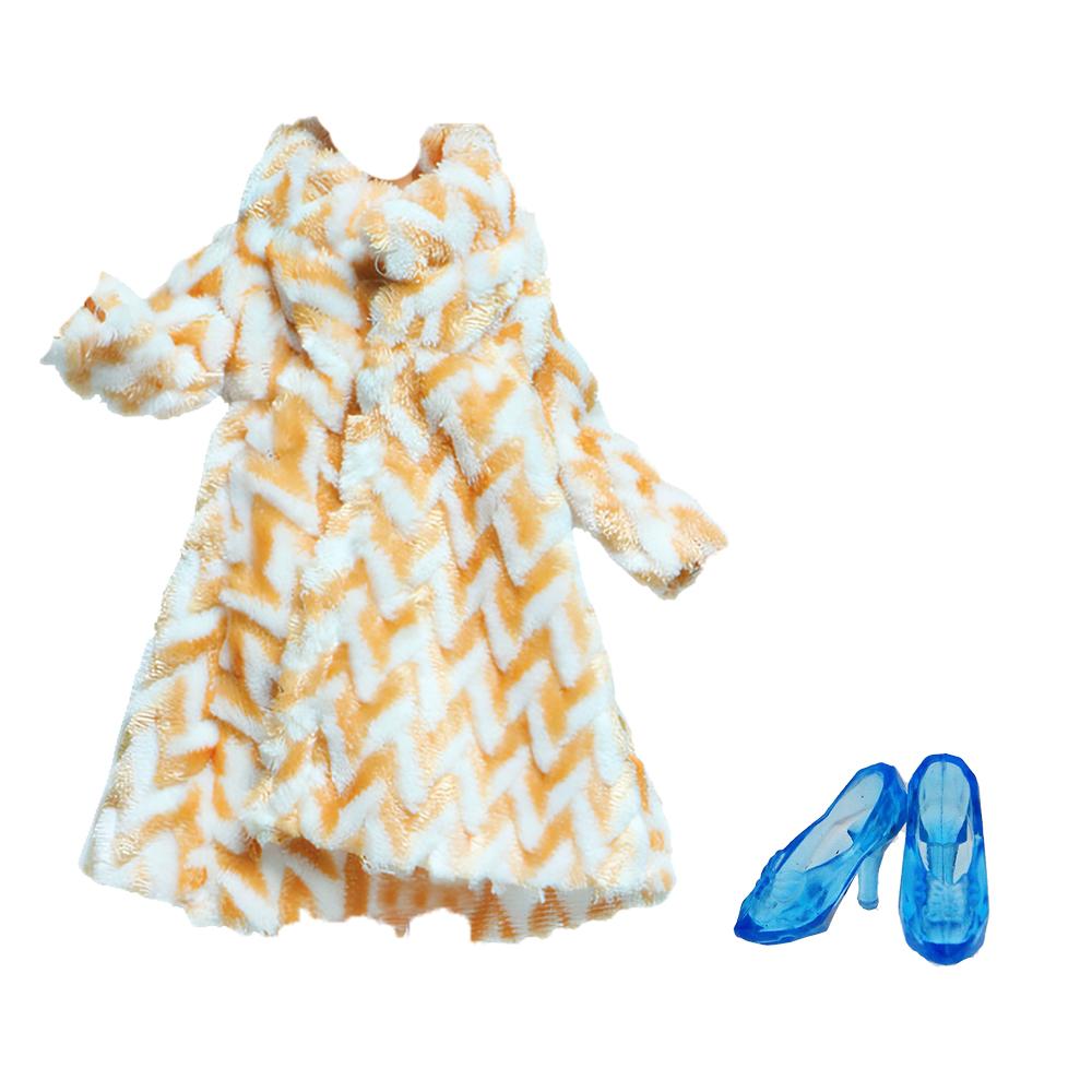 11.5'' Girl Doll Clothes with Shoes Mixed Style Winter Coat Blouse Pants Dress 11.8'' 30cm Doll Boots Accesories Toy