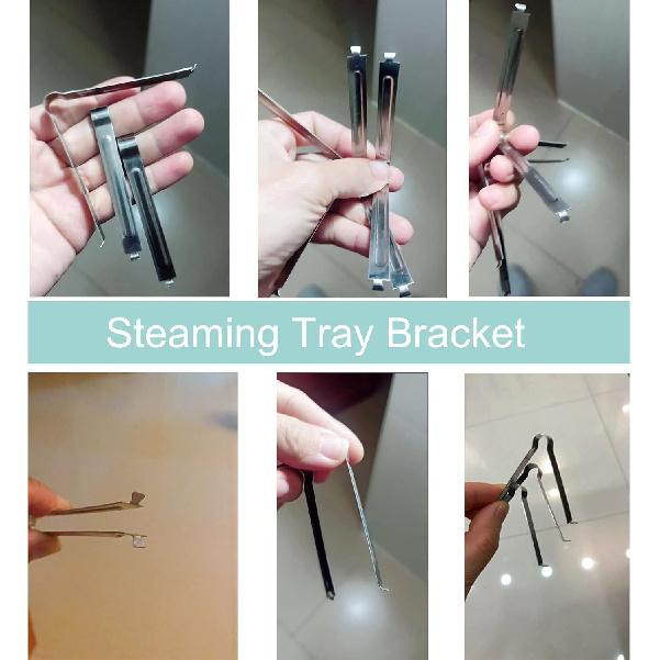 6 Pack Removable Legs for Steamer Rack Steaming Tray Bracket Detachable Stand Leg Stainless Steel Steam Holder Shelf 5cm/1.97in Cooking Tray Water
