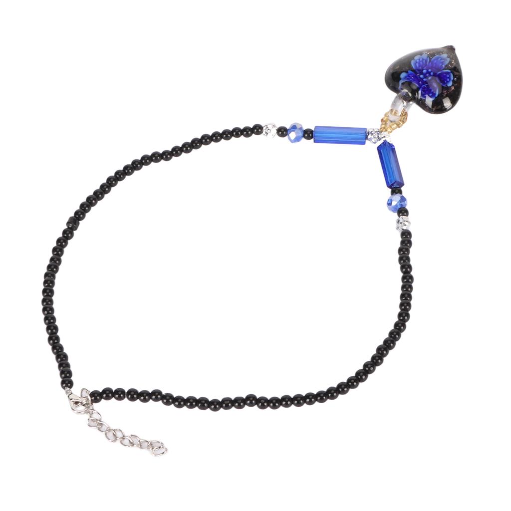 Herz Halskette Mode Elegant Glänzend Handgefertigt Damen Herz Anhänger Halskette für Täglich Party Geschenke Blau