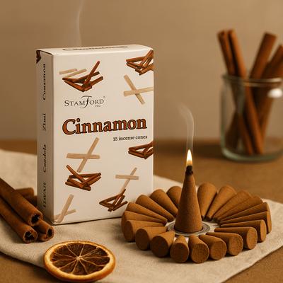 Cinnamon Incense Cones With Holder 15 Pack Stamford