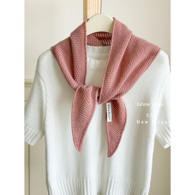 Triangulär scarf nackskydd Australisk kashmirull sjal Dam enkel nackskydd Varm stickad liten scarf