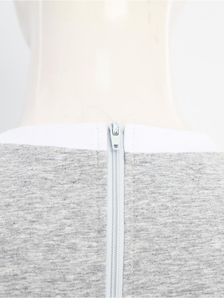 Tuta adattiva da donna per anziani con cerniera posteriore cerniera all'inguine Color Blocking Anti-strappo Tuta intera Bodysuit Alzheimer