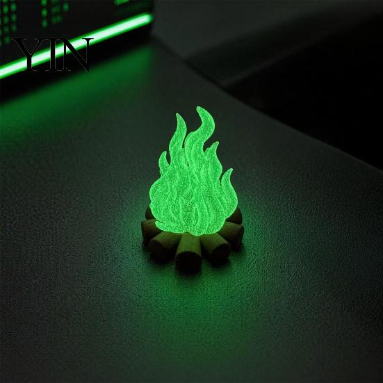 Elegant Home Interior Ornaments 3D Printed Glow in The Dark Campfire Ornament, Centerpiece, Firewood Lamp, Modern Table Creative Bonfire Decoration