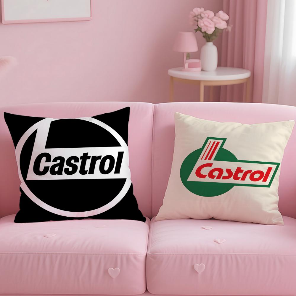 classic brand Castrol Cushion Cover Soft  EasyWash Pillow Case  Versatile for Couch Bed Travel and Office