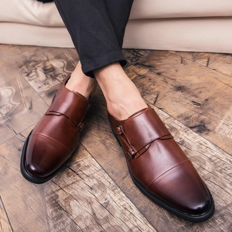 Large Size Four Seasons New Men's Leather Shoes British Foot Loafers Large Size Trendy Casual Shoes 2025