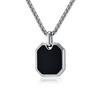 Sexless Cold Neutral Style Small Square Brand Titanium Steel Necklace Niche Personality