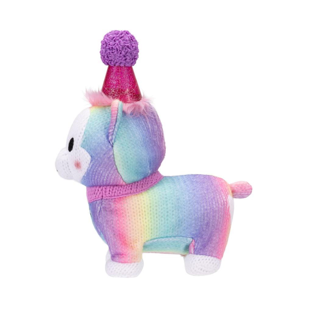 Ami Amis Rainbow Party Pals, Ultimate Festive Fun Plush Toy with Wiggle Walk, Music & Horns, and Confetti Surprise, 10.75"