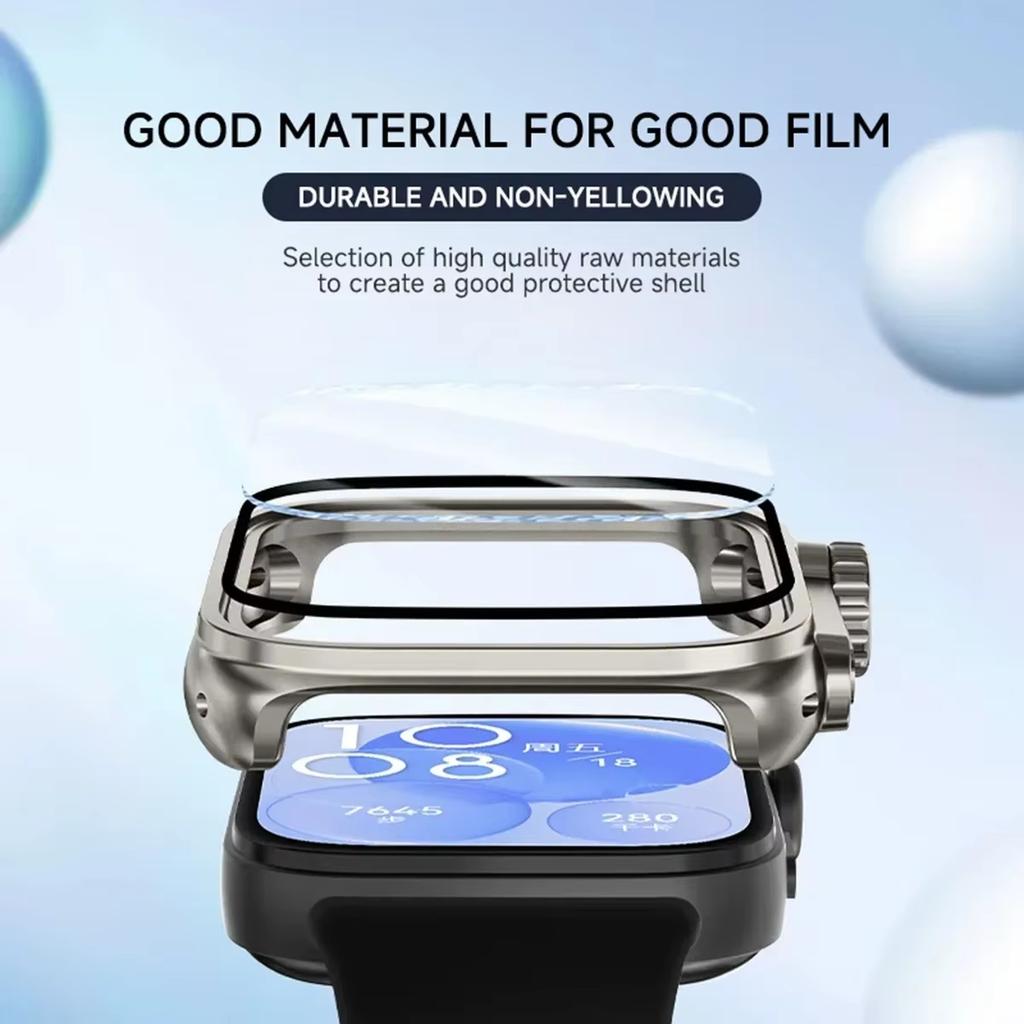 Cover For Huawei watch Fit 4 Pro Screen Protector Bumper Frame Tempered Glass+PC Change To Ultra Case For huawei watch fit 3 4